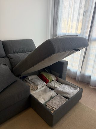 Divano ESKILSTUNA grigio con chaise longue di Ikea