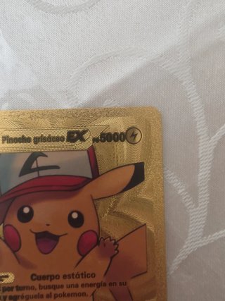 Carta Pokémon Pikachu EX Oro