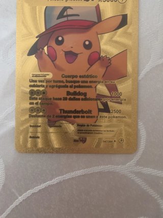 Carta Pokémon Pikachu EX Oro