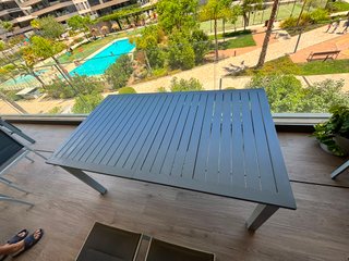 Conjunto terraza extensible + 8 sillas