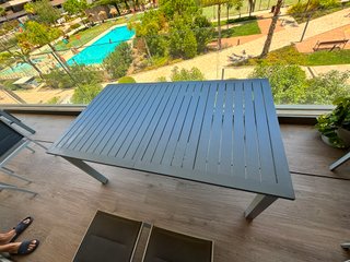 Conjunto terraza extensible + 8 sillas