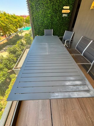 Conjunto terraza extensible + 8 sillas