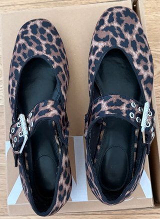 Bailarinas Zara Animal Print Hebilla Talla 37