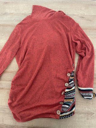 Sudadera fina con capucha multicolor