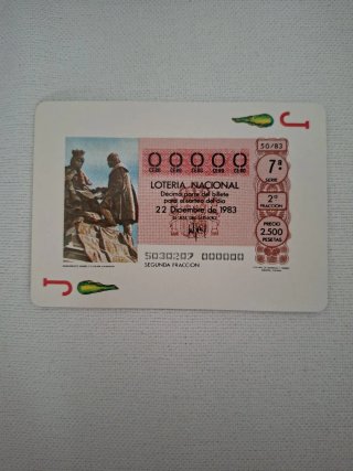 Juego Cartas Lotería Nacional 1983