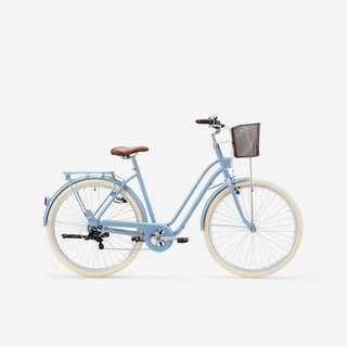 Bicicleta urbana clásica cuadro bajo 28 pulgadas 6 V Elops