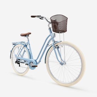 Bicicleta urbana clásica cuadro bajo 28 pulgadas 6 V Elops