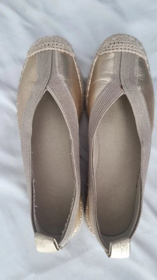 Sandalias Esparto Doradas Talla 37