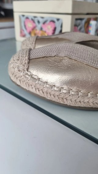 Sandalias Esparto Doradas Talla 37