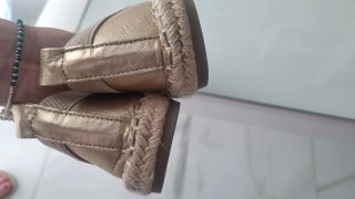 Sandalias Esparto Doradas Talla 37