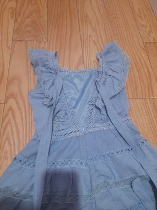 Vestido volantes espalda al aire con lazl