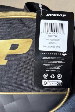 Paletero Padel Dunlop Negro y Dorado