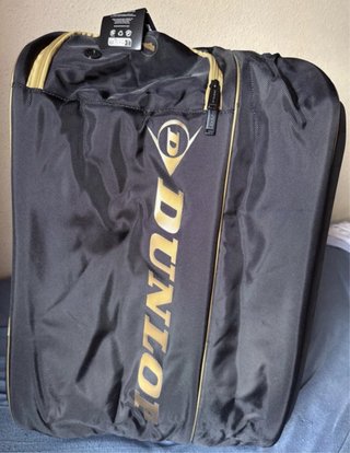 Paletero Padel Dunlop Negro y Dorado