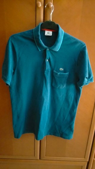 Polo Lacoste Talla XL Verde Azulado