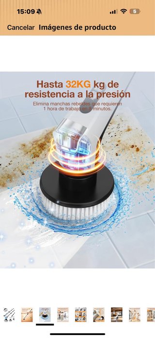 Cepillo Eléctrico de Limpieza con 9 Cabezales Inte