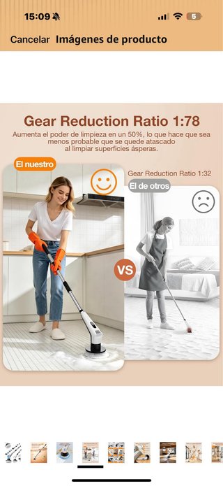 Cepillo Eléctrico de Limpieza con 9 Cabezales Inte