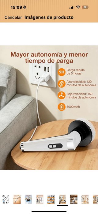 Cepillo Eléctrico de Limpieza con 9 Cabezales Inte
