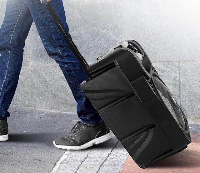 Altoparlante portatile con ruote e telecomando