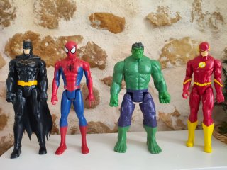 Figuras Superhéroes Batman, Spiderman, Hulk, Flash
