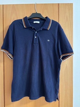Polo azul hombre