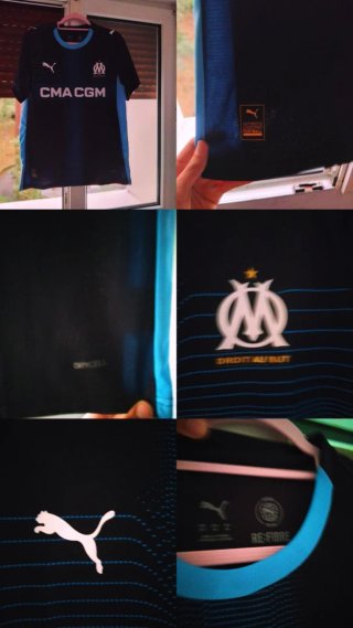 Camiseta Olympique Marseille Puma Negra y Azul