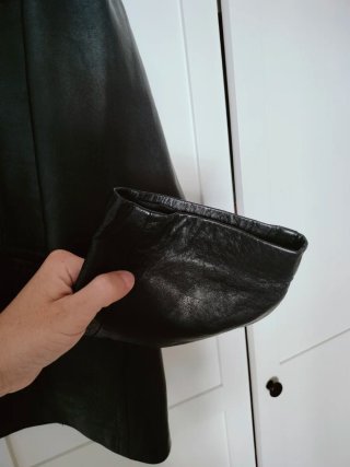 Chaqueta de cuero negra hombre