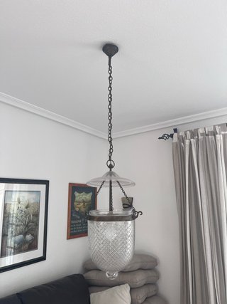 Lámpara de techo colgante de cristal