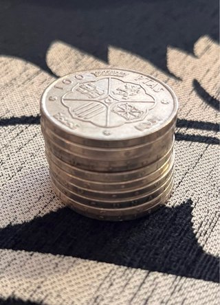 Lote 10 Monedas 100 Pesetas Franco 1955