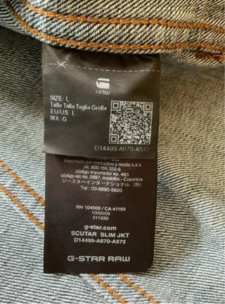 Chaqueta vaquera hombre de G-Star Raw (L)