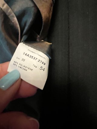 Abito uomo nero gessato bianco, sartoriale tg 54