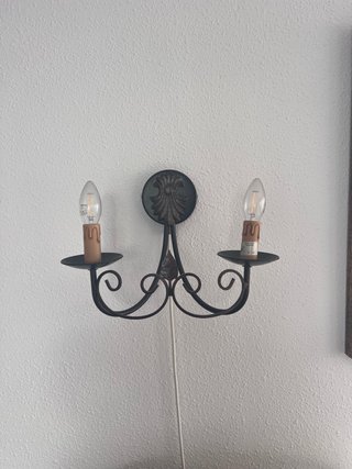 Lámpara de pared rústica