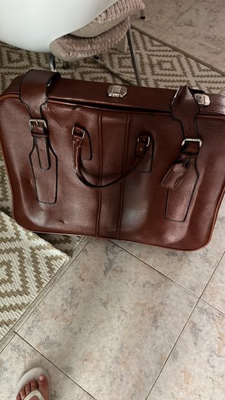 Conjunto Maletas Piel Vintage Marrón