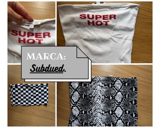 Distintos modelos de tops sin tirantes Subdued.