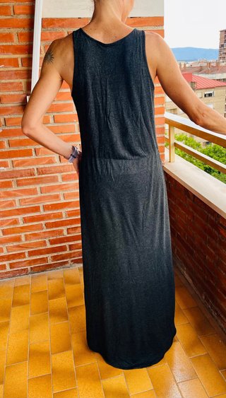 Vestido largo H&M gris