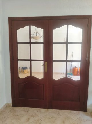 Puertas de madera con cristal