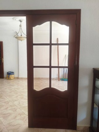 Puertas de madera con cristal