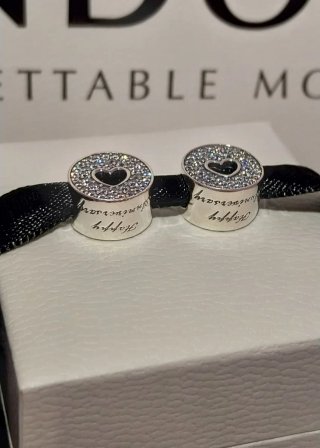 2 Charm Pandora Feliz aniversario con circonitas