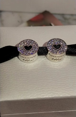 2 Charm Pandora Feliz aniversario con circonitas