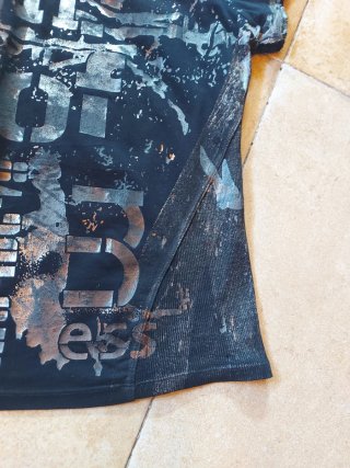 Camiseta Messcalino Negra Estampada Talla 44-46