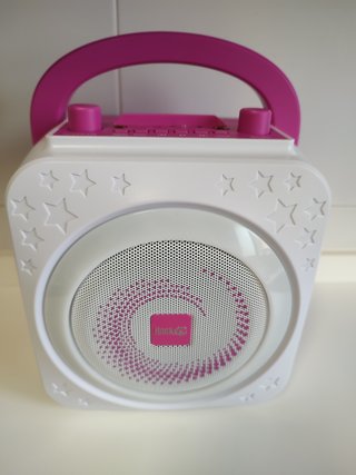 Máquina Karaoke RockJam Bluetooth Rosa y Blanca