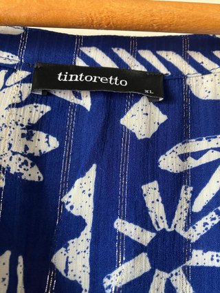 Vestido Tintoretto Azulón Estampado