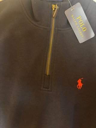 Jersey Polo Ralph Lauren cuello alto azul