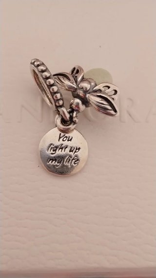 Pandora Charm Abeja y Disco You light up my life