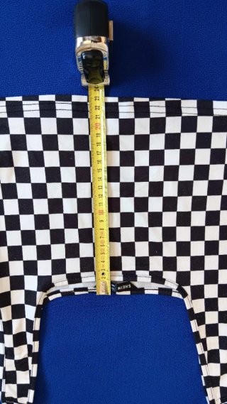 Top crop cuadros blanco y negro talla S