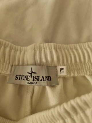 Stone Island Pantalón Corto Blanco