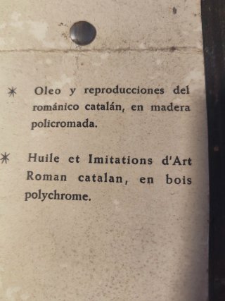 Reproducción Retablo Románico Catalan Artesanal