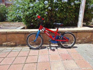 Bicicleta infantil Denbike azul y roja