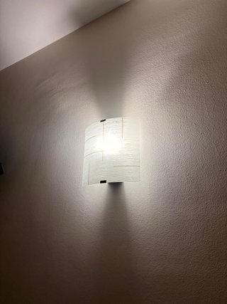 Lámpara de pared cristal y metal