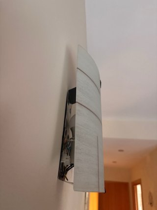 Lámpara de pared cristal y metal