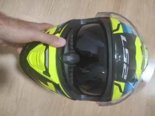 Casco Moto Amarillo y Negro